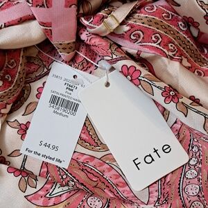 Fate Satin Printed Handkerchief Dress - Pink Floral